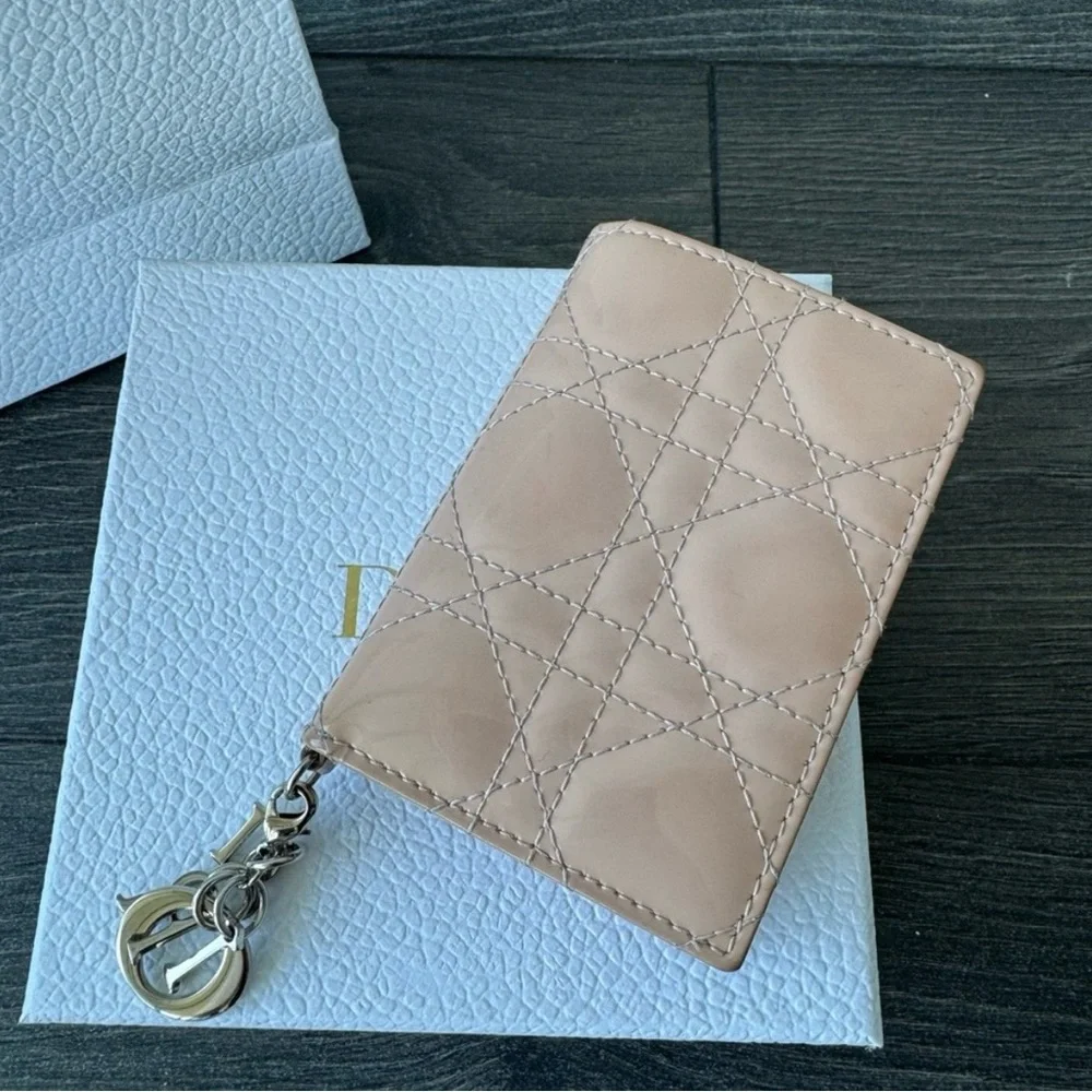 Lady Dior Pink Wallet with Card Holder - Picture 2 of 4